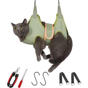 Guzekier Cat Grooming Hammock Harness for Cats, Cat Nail Clipper
