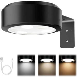 Topveden Picture Lights,Topveden No Drill Picture Lamps,Magnetic Rechargeable Poster Light, 3 Colors Temps&13 RGB Dimmable,13-Col RGB/3-Color Temperature Lamp with Remote (Black*1, 3 Lighting Modes)