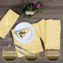 Set of 6 Dinner Napkins 100% Cotton - Soft Durable Reusable - Perfect for Dining Weddings Parties Holidays Christmas and Everyday Use Table Napkins - 18x18 Inch Cotton Napkins Yellow