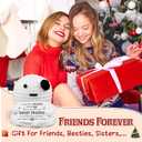 Friendship Gifts for Women - Mini Positive Ghost Crochet, Handmade Emotional Crochet Plushies Support, Funny Birthday Gifts for Friends, Besties, Sisters, White Elephant Gift Ideas