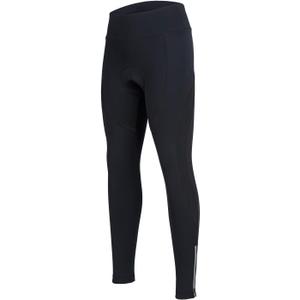 Women's Cycling Pants 3D Padded Compression Tight, Long Bike Bicycle Pants with Wide Waistband (Large, All Black)