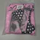 VLUV Pink Halloween Costumes Set, Women's Halloween Retro Satin Jacket Set with Scarf Headbands Glasses Accessories (Pink, XXL)