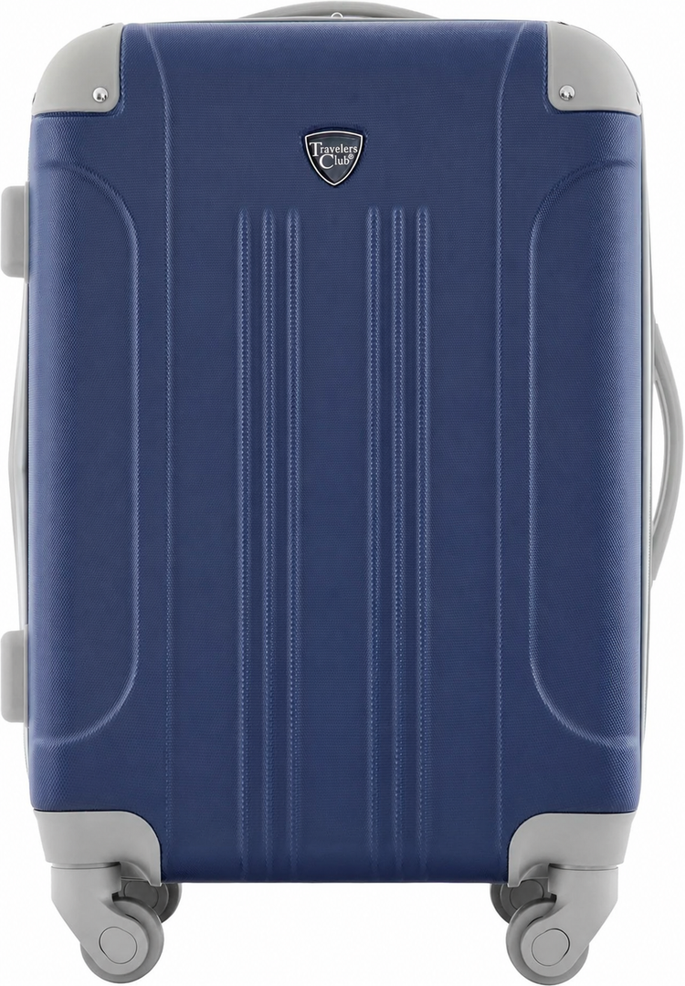 Travelers Club Chicago Hardside Expandable Spinner Luggage, Navy Blue, 20" Carry-On