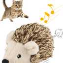 Gigwi Interactive Moving Cat Toy, Automatic Squeaky Cat Toy Hedgehog Design for Indoor Self Play, Upgraded 500mAh USB Rechargeable Electronic Pet Chase Toy for Exercise Updated USB Rechargeable Hedgehog