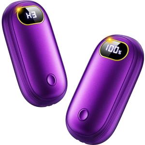 Hand Warmers Rechargeable, 14000mAh Electric Hand Warmer 2 Pack Dual-Sided Heating 17Hrs Warmth Max 131 USB-C Portable Pocket Heater for Raynauds, Hunting, Golf, Camping