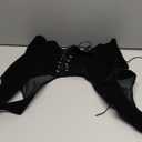 TRUWORKS Lace Up Corset Suede Bustier Women's Waist Trainer Tank Steampunk Underbust Corset for Halloween Pirate Costume (Medium)