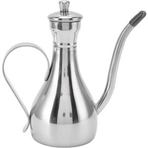 Stainless Steel Oil Dispenser Bottle, 11oz/350ml Non Drip Leak Proof Olive Oil Bottle for Oil, Vinegar, Soy Sauce, Salad, Oil Storage Can Container Pouring Pot for Home Kitchen Cooking