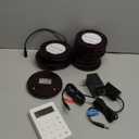 Restaurant Buzzer System, 10 Coaster Beeper Pager System with Buzzer, Customer Queue Pagers Set with Vibration, Flashing and Buzzer, for Food Truck, Church, Nursery