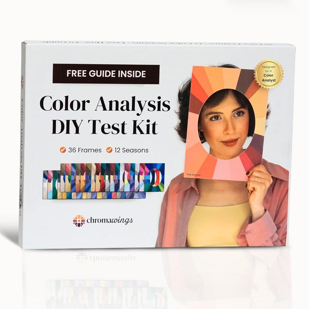Color Analysis Draping Kit  Find Your Season at Home | DIY Color Analysis | 36 Face Frames + Step-by-Step Guide | 12-Season System | Chromawings