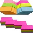 1920 Sheets 3 in x 5 in Large Sticky Notes, 76 x 127 mm 6 Pads Assorted Self-Stick Pads for Notebook,Office,School and Home,80 Sheets/Pad (24 Pads Brillant)