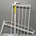 Regalo Safety 29-38.5" Baby Gate for Doorways & Bottom of Stairs, Pressure Mounted Baby Gate with Door for Babies, Toddlers & Pets, Tested & Safe for 30 Years, American Designed, American Owned, White