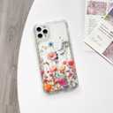 NITITOP Compatible with iPhone 11 Pro Max Case Clear Cute Lovely Vintage Floral Flowers Pattern for Girls Women Soft TPU Transparent Shockproof Protective Phone Cover - Plant2
