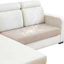 DISSA Waterproof Couch Cushion Covers, Washable Sofa Cushion Covers, Stretch Sofa Slipcovers, Thick Jacquard Fabric, Couch Sofa Covers for Pets Furniture Protector(Loveseat Cushion, Beige)