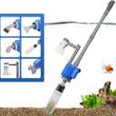 boxtech Upgraded Electric Aquarium Cleaner, 12V DC/28W Auto Fish Tank Gravel Cleaning kit 6 in 1 Change Water and Wash Sand Filter for Aquarium 10-200 Gallon