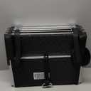 DGSL Dog Ramp for Car, 4-Step Folding Dog Stairs, Aluminum, Black, Supports Up to 250 Lbs