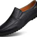 Go Tour Mens Casual Leather Fashion Slip-on Loafers Shoes (Size 11.5)