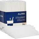 ALINK 500-Pack Clear Plastic Drinking Straws, Individually Wrapped Plastic Disposable Straight Party Straws - 7.75" x 0.23"