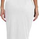Women's Summer Dress with Slit Sleeveless Crew Neck Cutout Twist Front Crisscorss Ribbed Knit Bodycon Midi Casual Dresses (White, L)