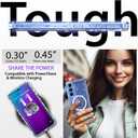Coolwee Full Protective for Galaxy S25 Plus Heavy Duty, Compatible with MagSafe, Hybrid 3 in 1 Rugged Shockproof Women Girls for Samsung Galaxy S25 Plus 6.7 inch Shiny Clear Glitter Bling Sparkle