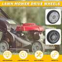 2 Pcs 9" HRX217 Lawn Mower Rear Wheels Kit Compatible with Honda HRX217 Lawn Mower 9 Inch Push Mower Back Drive Wheels Replace for 42710-VH7-010ZA