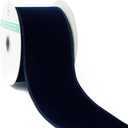 Navy Velvet Ribbon 2.5 Inch x 10 Yards for Christmas Tree Topper Home Decoration Wreath Gift Wrapping DIY Craft