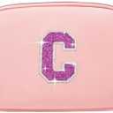 Pack of 5.   6 7 8 9 10 11 12 Year Old Girl Gifts Personalized Birthday Gifts for Her Sister Daughter Initial Crossbody Bag Fanny Pack Purse for Teen Girl Gifts Trendy Stuff Preppy Stuff (Light Pink-C)