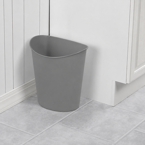 Sterilite 3 Gallon Oval Wastebasket with Lid, Small Plastic Trash Can for the Bathroom, Bedroom, Dorm or Home Office, Clear, 2-Pack