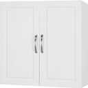 Haotian Wall Cabinet Laundry Room, Medicine Cabinet for Bathroom Kitchen Garage, Wall Storage Cabinet with Adjustable Shelf, White FRG231-W