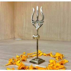 Craftsofindia Brass Trishul for Pooja  5.5 Inch Hindu Trident for Home Temple & Spiritual Dcor | Mahadev Shiva Trishool for Puja & Protection