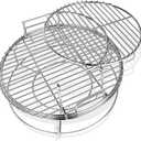 Eggspander for Medium Big Green Egg M Accessories BGE Parts Multi-Level Expander Grill Rack Conveggtor Basket Grate Riser Cooking Extender Stainless Steel Smoking Rib Turkey Pizza Shelf