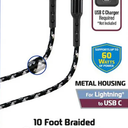 10 Foot Braided Synk & Change Cable