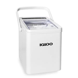 Igloo Automatic Self-Cleaning Portable Electric Countertop Ice Maker Machine With Handle, 26 Pounds in 24 Hours, 9 Ice Cubes Ready in 7 minutes, With Ice Scoop and Basket, White