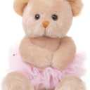 Bearington Collection Ballerina Stuffed Animal - Ballet Doll - Dance Recital Gifts for Girls - Bear Bella - 6"