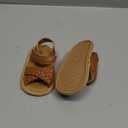 SOFMUO Baby Girls Boys Sparkly Bowknot Sandals Premium Soft Anti-Slip Rubber Sole Infant Summer Outdoor Shoes Toddler First Walkers (6-12 Months Infant, A04/Brown)