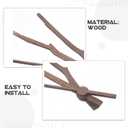 Uonlytech 5 Sets Wooden Clock Hands Replacement for Wall Clock DIY Repair Kit Black Walnut Finish