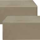 HolidayIdeas Fitted Taupe Table Covers - 96 x 30 Inch - 2 Pack Rectangle Tablecloths for 8 Foot Tables, Polyester Fabric Table Cloth for Parties, Holiday Dinner, Wedding, Trade Show