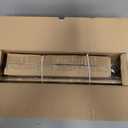 Ceramic Curtain Rods Gold Set of 2 for Windows 28 to 48 Inches Adjustable Length Duty 1" Diameter Window Curtain Rod with Modern Green Leaf Pattern Decorative Finials for Bedroom Living Room Kitchen