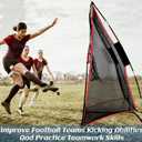 3x6FT Football Net with Throwing Target Strike Zone for Kicking Punting and QB Accuracy Training Portable Football Practice Equipment with Steel Base and Carry Bag