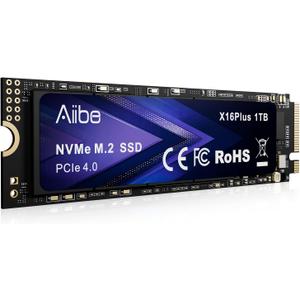 Aiibe X16Plus 1TB Internal SSD PCIe 4.0 NVMe M.2 SSD up to 7450MB/ s, M.2 2280 SSD 1TB Internal Solid State Drive for Laptop, Game