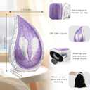 M MEILINXU Cremation Urns for Human Ashes Adult Female & Male, Tear Drop Urn for Ashes for Women & Man, Hand Engraved Angel Wings Urns, Funeral Decorative Urn for Burial, Purple - Large Teardrop