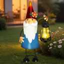 Solar Santa Claus Statue Garden Stake Lights forYard,Porch,Patio,Lawn,Solar Christmas Gnome Gifts for Women,Mothers Day,Christmas Housewarming