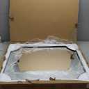 ANDY STAR Matte Black Bathroom Mirror, 22x30'' Scalloped Mirror for Bathroom, Unique Rectangle Bathroom Mirror in Premium Stainless Steel Frame, Deep 1", Ideal for Limited Space