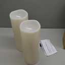 5" x 14" Large Waterproof Outdoor Flameless Candles Battery Operated LED Pillar Candles for Indoor Outdoor Lanterns, Off White, Long Lasting, Set of 2