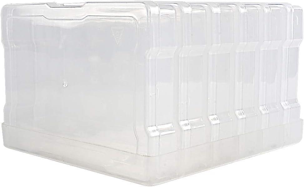 novelinks Clear 4"x6" Photo Storage Boxes  6 Pack Plastic Photo Organizer Cases with Lids, Picture Storage Containers for 4x6 Prints, Craft & Memory Card Sorting Box-Clear