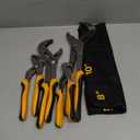 ELEAD 4-Piece Groove Joint Pliers Set, 12/10/8/6 Inch Adjustable Water Pump Pliers with Tool Roll Bag, Tongue and Groove for Home Repair, Gripping, Nuts, Bolts, Pipe & Fittings