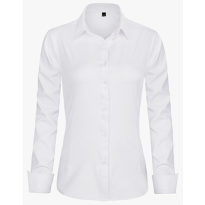 J.VER Womens Dress Shirts Long Sleeve Button Down Shirt Wrinkle-Free Business Casual Blouse Office Work Tops Size M