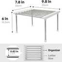 carrotez Cabinet Organizer Shelf, Set of 2 Stackable Kitchen Counter Shelves, Kitchen Cabinet Organizers and Storage, Pantry Storage Shelf Organizer, 9.8 x 7.8 x 6.1 - White