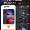 Diaclara Magnetic Designed for iPhone 17 Pro Case 6.3 Inch Full Body Bumper,[Compatible with MagSafe] Military Drop Proof Cover with Built-in Touch Sensitive Anti-Scratch Screen Protector, Black
