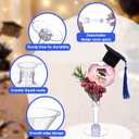 30 Sets Graduation Party Favors 2026 Fillable Drink Ornaments with Mini Grad Caps and 5oz Cocktail Glasses, Congrats Grad Party Supplies, Class of 2026 Decorations and DIY Gifts(Blue)