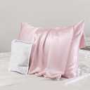 PROMEED 23 Momme 6A+ Mulberry Silk Pillowcase with Zipper, Premium Real Silk Pillow Cases for Women Hair, Natural Silk Anti Acne Pillowcase (Standard 20"x26", Pink)